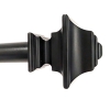 New Matte Black 84" - 120" Curtain Rod