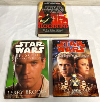 Star Wars 3 Hardcover Books Bloodline, Episode 1 The Phantom Menace & Episode 2 Attack of the Clones