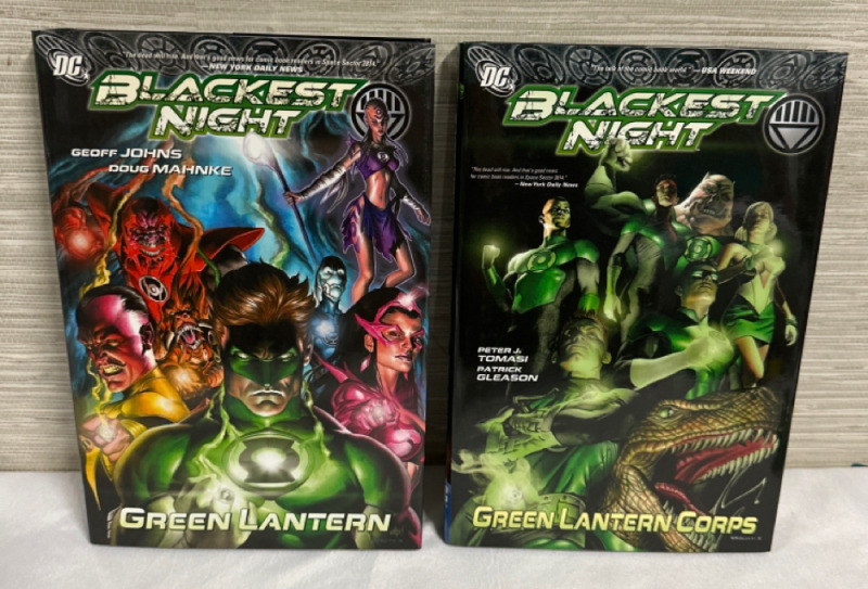 Green Lantern Blackest Night & Blackest Night Green Lantern Corps Graphic Novels Hardcovers DC Comics