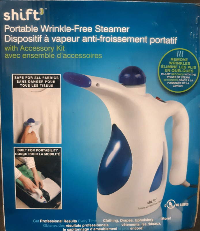 Shift³ Portable, Wrinkle-Free Steamer, With Acessory Kit