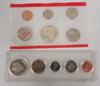 1969 USA Coin Set with Silver Half Dollar & 2007 Canadian Coin Set . Both Sets Uncirculated