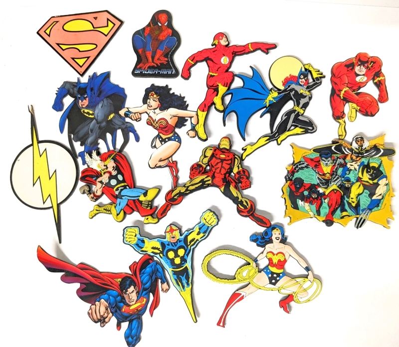 Marvel & DC Comics Superhero Magnets : Up to 5" Long