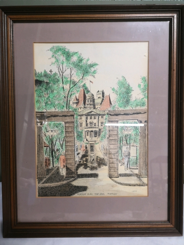 Vintage Frame Print University of Mc Gill Montreal - Lazo