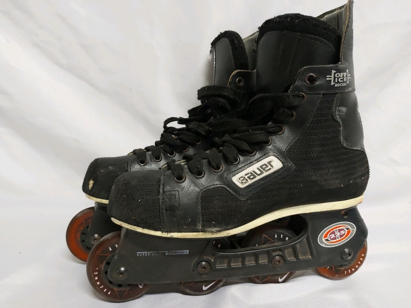 BAUER 225 Off Ice Hockey Rollerblades Size 8 Pre Owned Good Condition