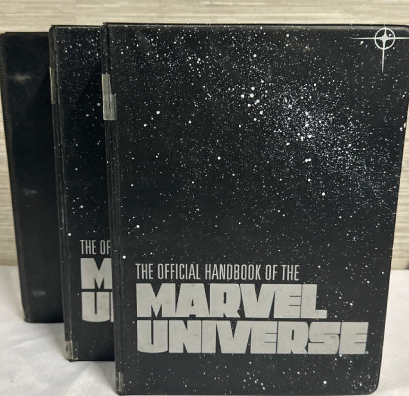 3 Volumes The Official Handbook of The Marvel Universe 1990 Binder-bound 5, 6 & 7