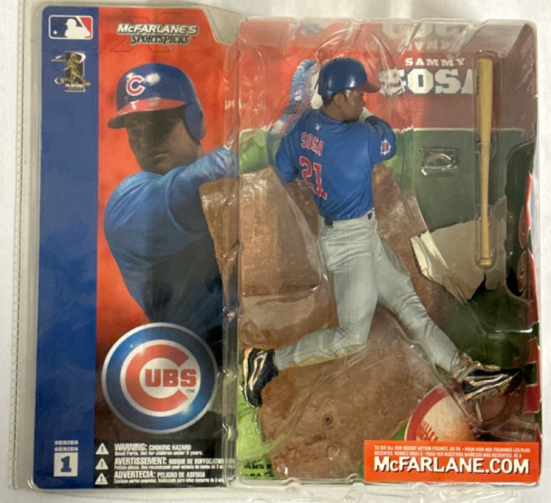 McFarlane MLB Series 1 Sammy Sosa Chicago Cubs Figurine Opened Packaging