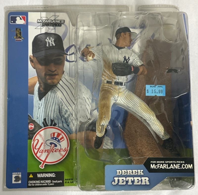 McFarlane Sportspicks MLB Series 2 Derek Jeter New York Yankees Figurine Opened Packaging