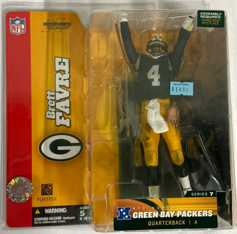 McFarlane NFL Brett Favre Green Bay Packers Series 7 Figure Opened Packaging