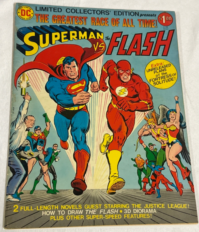 Vintage Superman VS The Flash The Greatest Race of All Time Limited Collectors Edition Oversized Comic