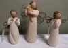 3 Willow Tree Figures + Decorative Duck Figure + Ceramic Angel - 2