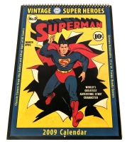 DC Comics Retro 2009 16-Month Calendar with 16 Removable 11" x 14" Frame-Ready Vintage Comic Prints