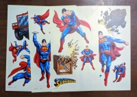 DC Comics Superman Day of Doom Peel and Stick Wall Decals | 4 Pages 9.8" x 17.5" ea