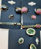 Vintage 3 Sets Of D'Orlan Cufflinks & Tie Pins. 2 Sets also have a Tie Clip