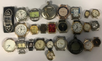 27 Vintage-Modern Watches As Is no bands Untested