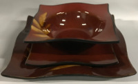 3 Piece 11”x4” Autumn Dishes American Atelier At Home Willow