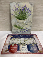 Pair of Home Decor Metal Signs Measure 12&rdquo; x 7&rdquo;