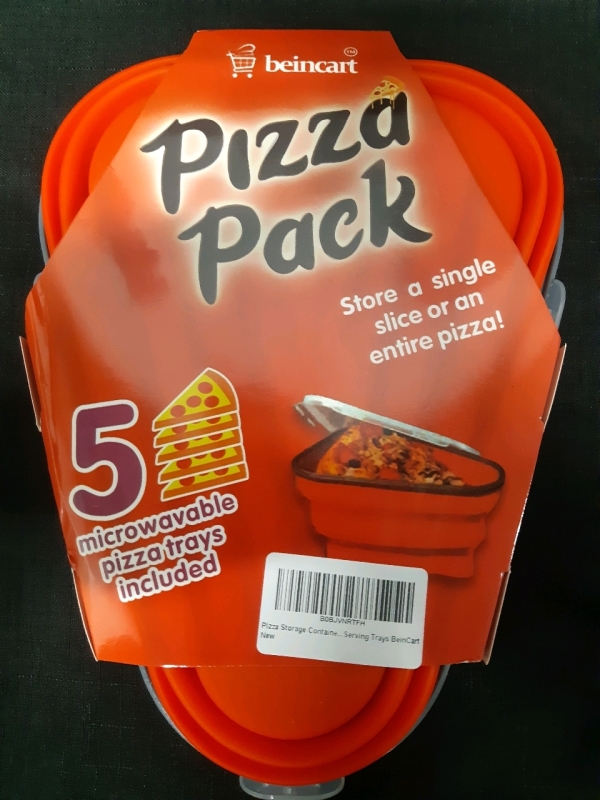 New,Beincart,Pizza Pack, Set Of 5, Rubber Microwaveable Trays