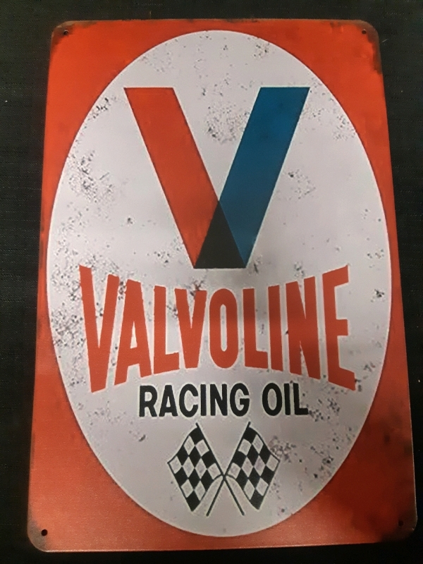 Valvoline, Racing Oil, Metal Wall Sign, 8" x 12"