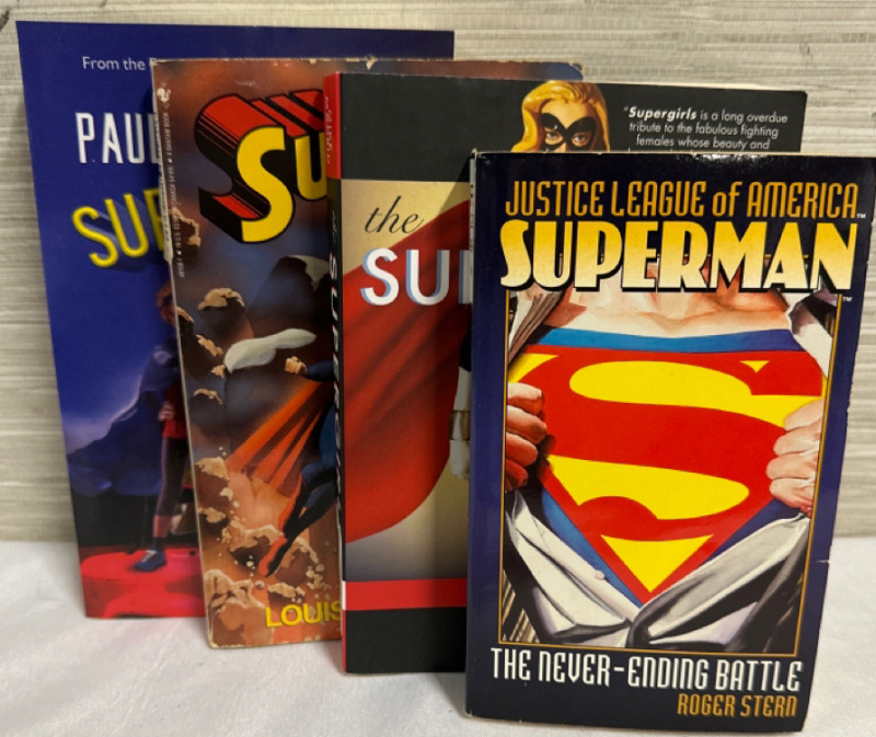 4 Super Novels Superman, Supergirls & Supertown Paperbacks