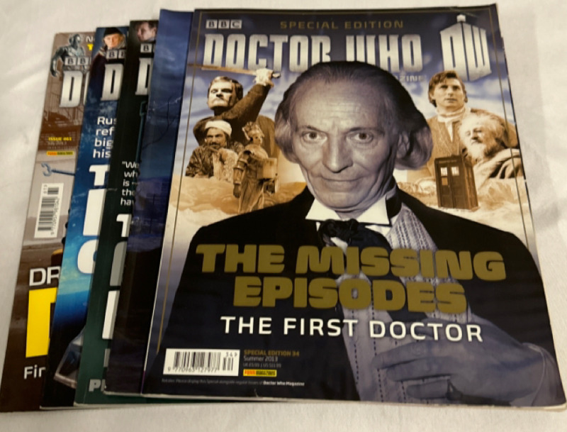 5 BBC Doctor Who Magazines Issues 461, 463, 464, 50 Years of The Daleks Souvenir Issue & Special Edition 34