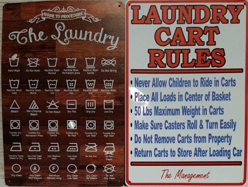 2 Metal Home Decor Signs 11.75" X 7.75"