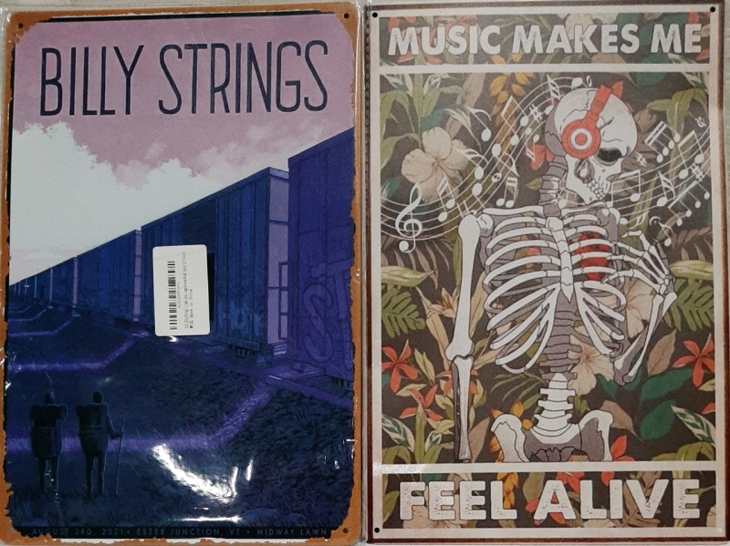 2 Home Decor Signs About Music 11.75" X 7.75"