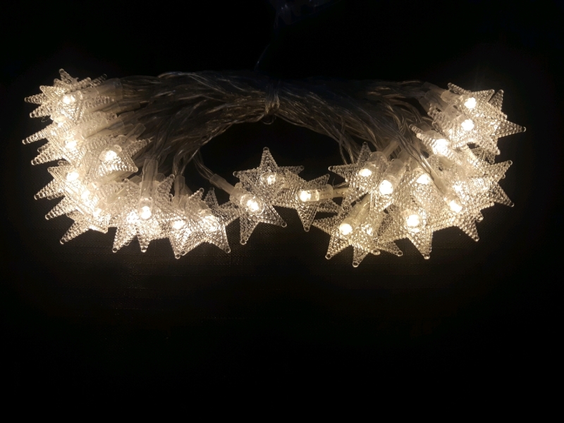 Star String Lights, 10'+ Feet (Warm White) Tested and Working