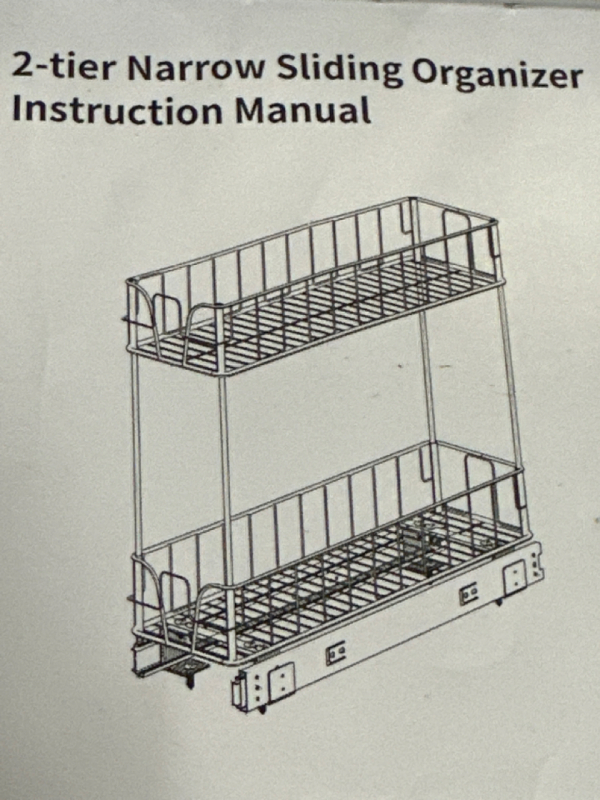 IParts Expert 2-Tier Narrow Sliding Organizer Complete