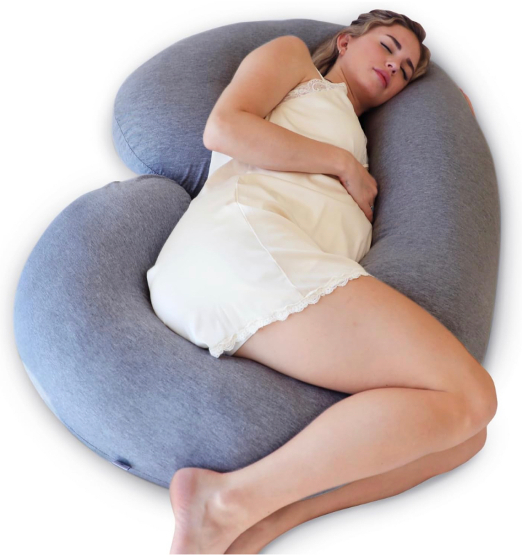 As New PharMeDoc Pregnancy Pillow, Body Pillow, C-Shape Support for Back, Hips, Legs, Belly