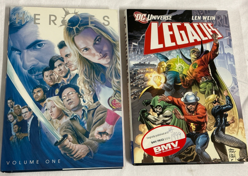 Pair of DC Comics Hardcovers Hero’s Volume 1 & Legacies