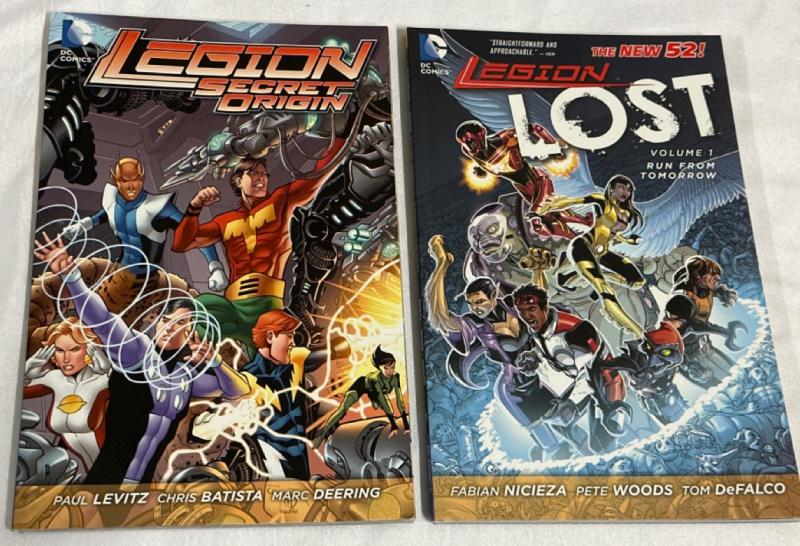 Pair of DC Comics Legion Secret Origin & The New 52 Legion Lost Volume 1 Run From Tommorw