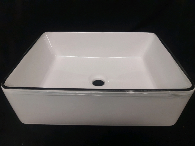 New, Cremic Above Counter Basin 19"Width X 14" Length X 4.25" Deep