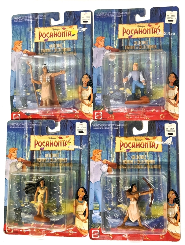 4 Vintage Sealed 1994 Disney POCAHONTAS Figures | 2.75" Tall