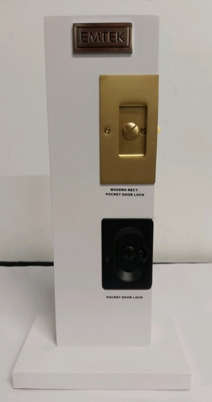 EMTEK 2 Door Locks On Example Stand