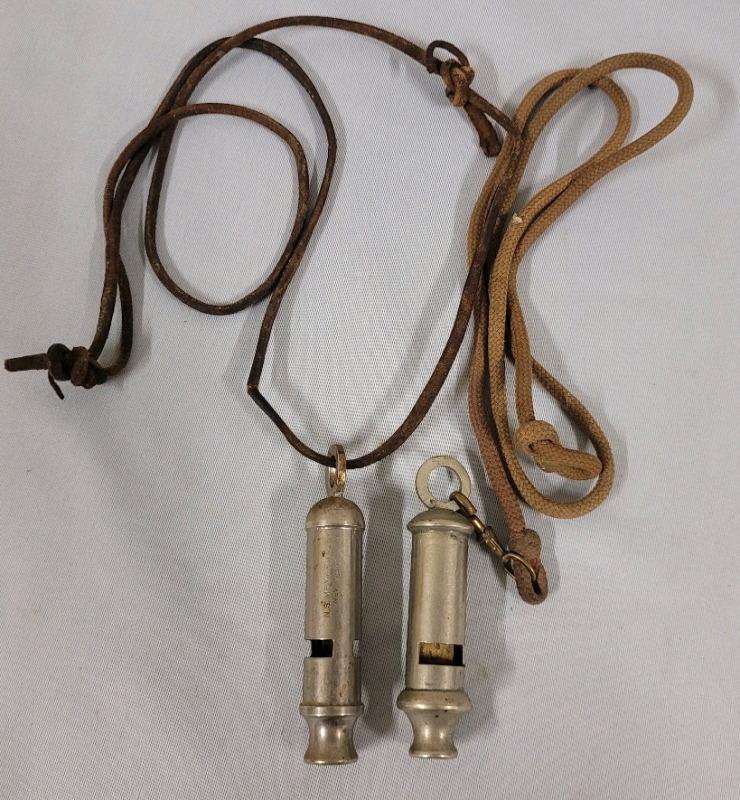 Two (2) Vintage Tube Whistles . One (1) Whistle Made by N.S. Meyer Inc. New York