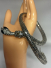 Mesh Serpent Collar Necklace Black Rhinestone Eyes - 3