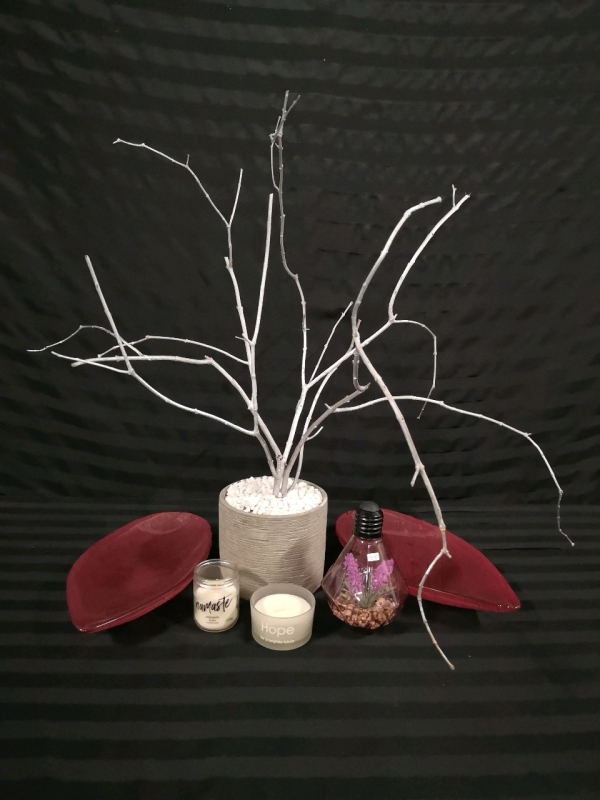 Home Decor - Faux Plants + Candles +