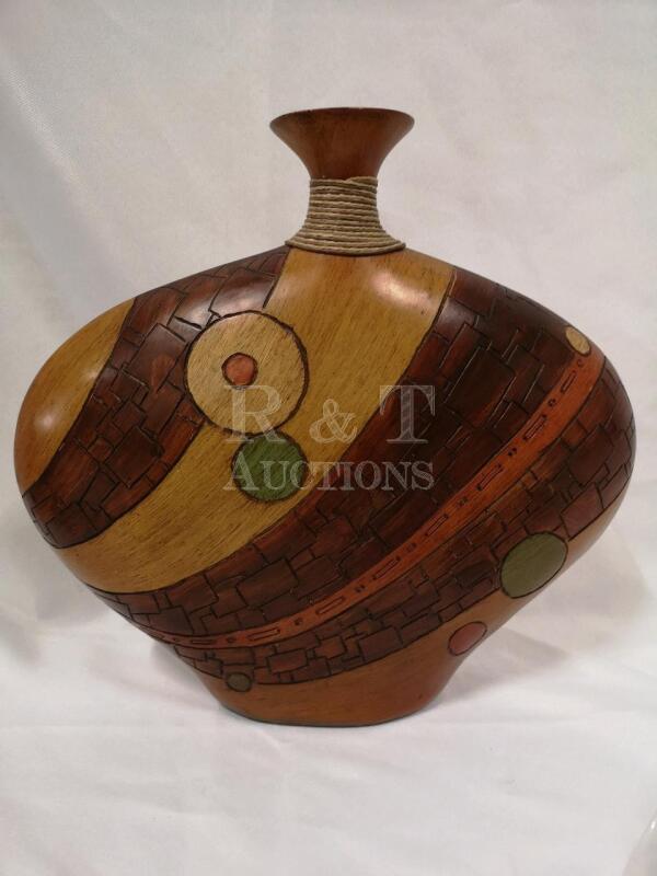 Vintage Wooden Vase