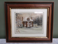 Vintage Framed 1985 Trisha Romance Print "Winter Fantasy" - Signed