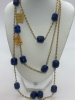 D’Orlan Cascading Earrings and Two Blue Nugget Necklaces - 2