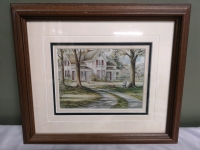 Vintage Framed 1985 Trisha Romance Print - Signed