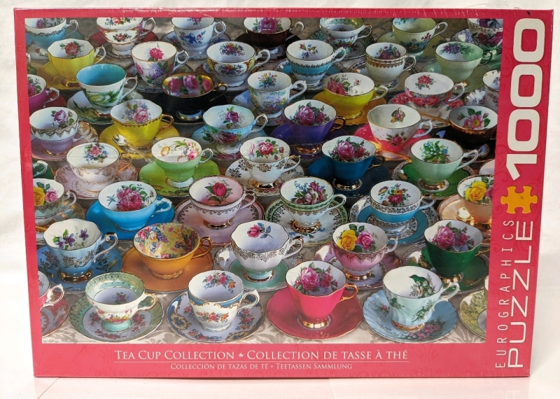 New "Tea Cup Collection" 1000 Piece Eurographics Puzzle | Finished Size 19.25" x 26.62" | Art. 2157905