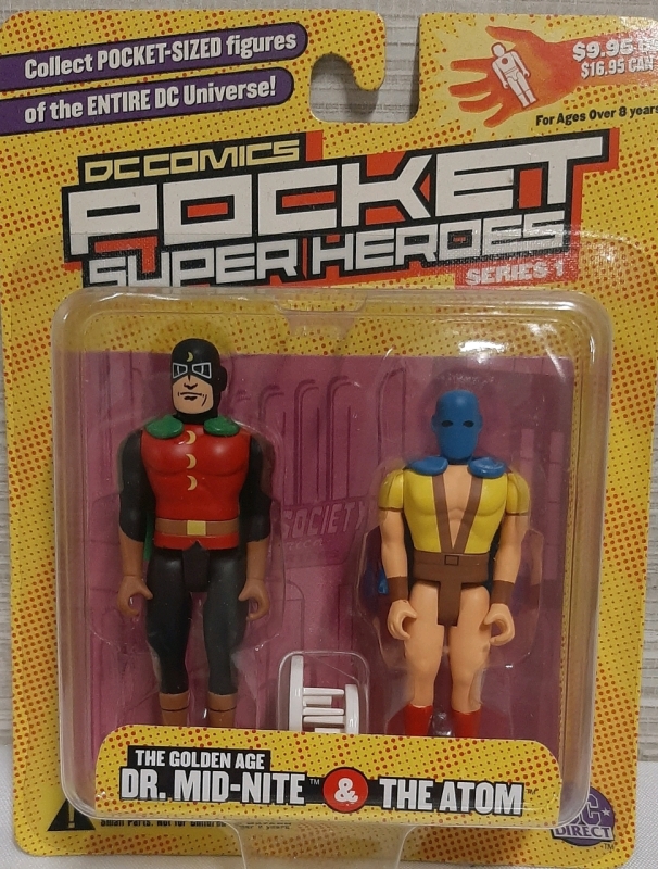 New DC Comics Pocket Super-Heroes Series 1 The Golden Age Dr. Mid-Nite & The Atom