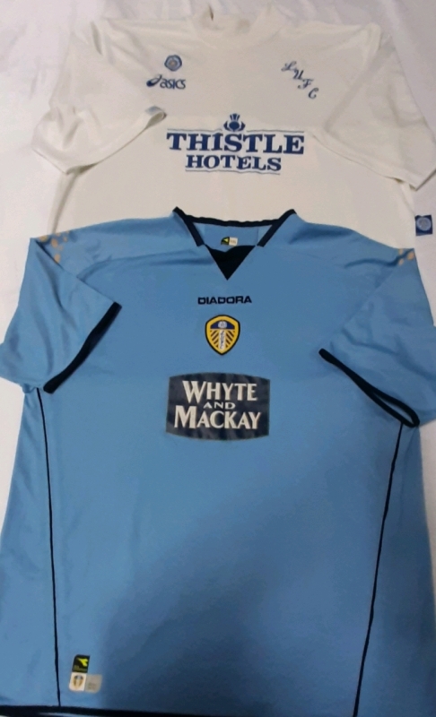 2 Leeds United Football Jerseys both XXL