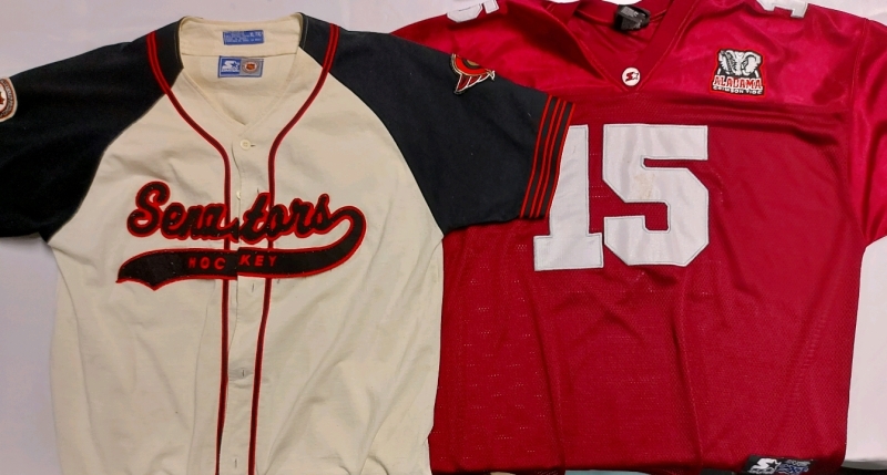 XL Ottawa Senators Baseball Jersey And 2XL Alabama Football Jersey