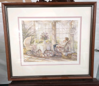 Vintage Framed 1983 Trisha Romance Print "Mother's Arms" - with COA, Signed & Numbered