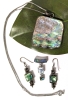 Sterling Silver 925 & Abalone Necklace, Pendant & Earrings