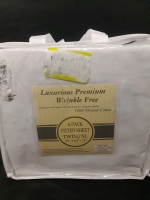 Luxurious Premium Wrinkle Free Twin XL Fitted Sheet, 1500 Thread Count (39"x 80" x 14")