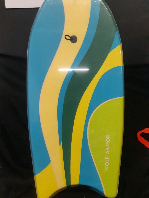 New Wolf Armor Lightweight Body Board With Wrist Leash (40" Tall x 19" Wide)