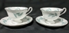 Pair Vintage Shelley England "Serenity" Tea Cups & Saucers